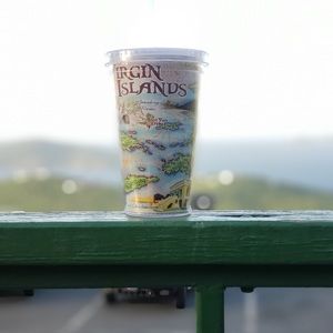 Virgin Islands cup with straw